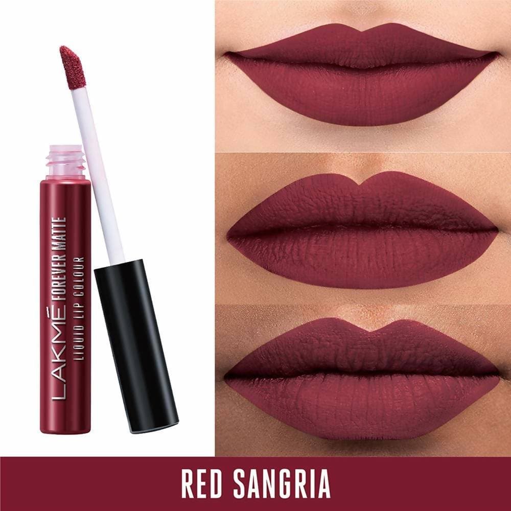 Lakme Forever Matte Liquid Lip Colour Red Sangria - 5.6 ml