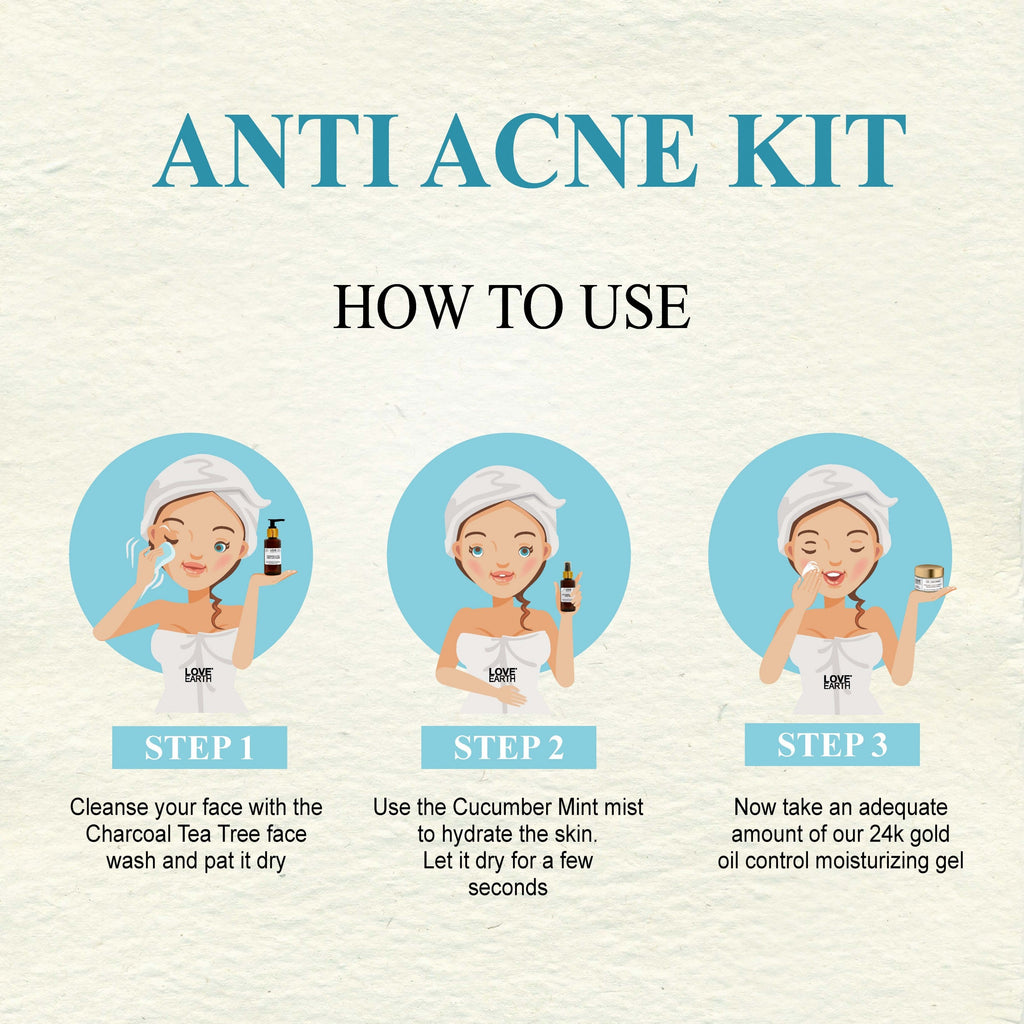 Love Earth Anti Acne Kit – Oily Acne Prone Skin