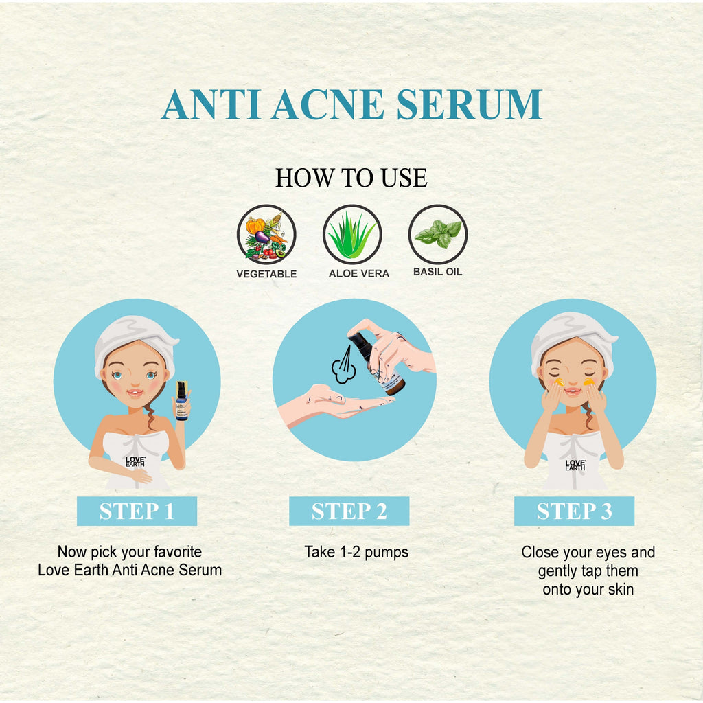 Love Earth Anti Acne Face Serum - 30ml