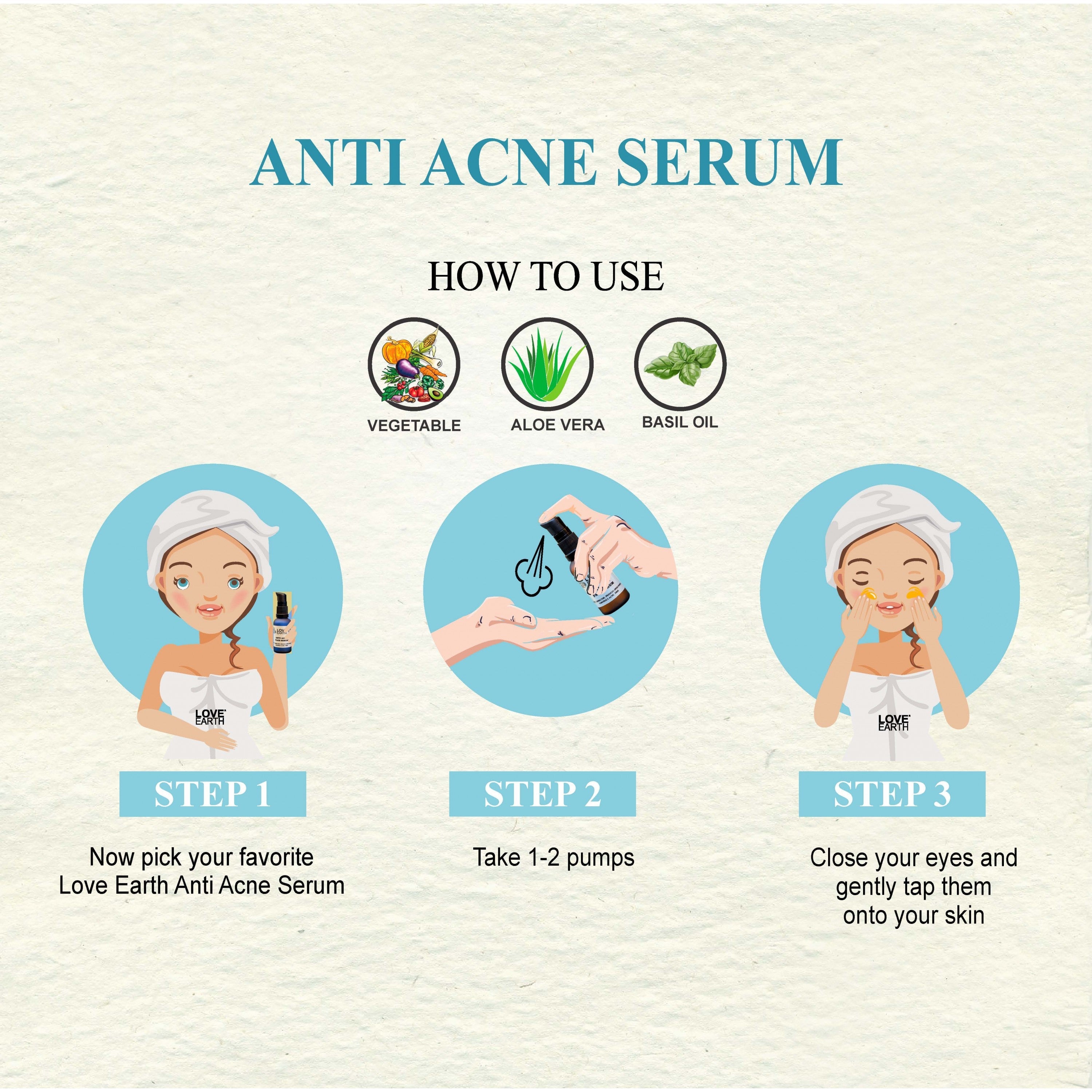 Love Earth Anti Acne Face Serum - 30ml
