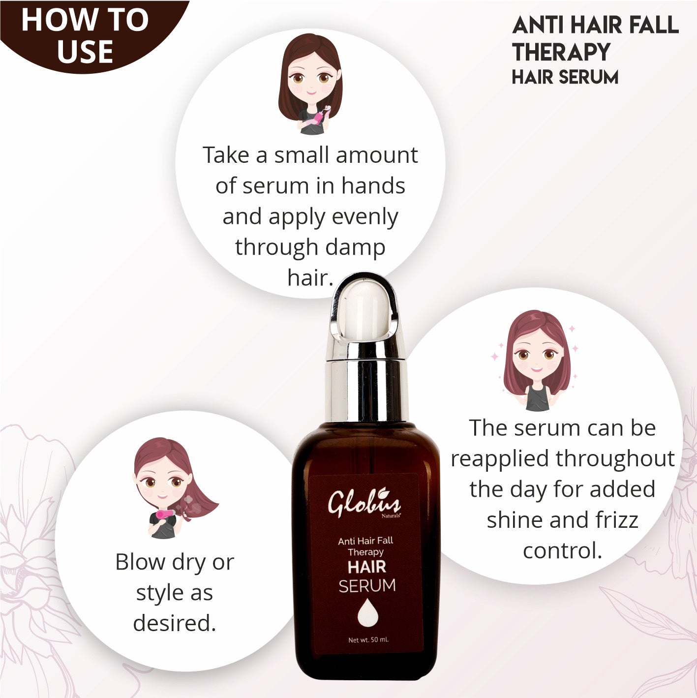 Globus Naturals Anti Hair Fall Therapy Hair Serum - 50 ml
