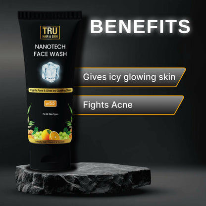 Tru Hair & Skin Nanotechnology Facewash For Sensitive-Acne Prone Skin