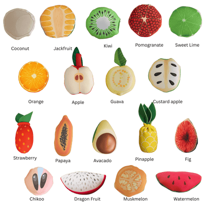 The Small Wonderland Pretend Play Fruits- 18-Piece Pretend Play Fruits Set