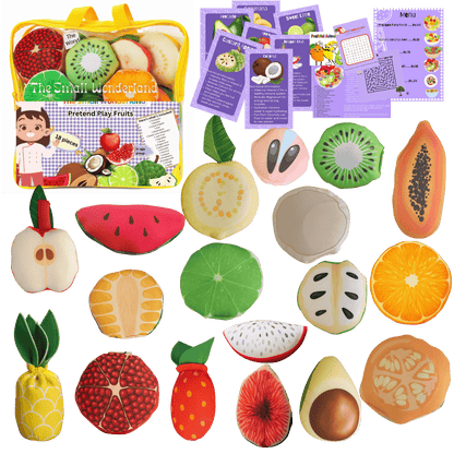 The Small Wonderland Pretend Play Fruits- 18-Piece Pretend Play Fruits Set