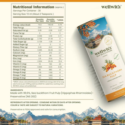 Wellwith Himalayan Sea Buckthorn Pulp