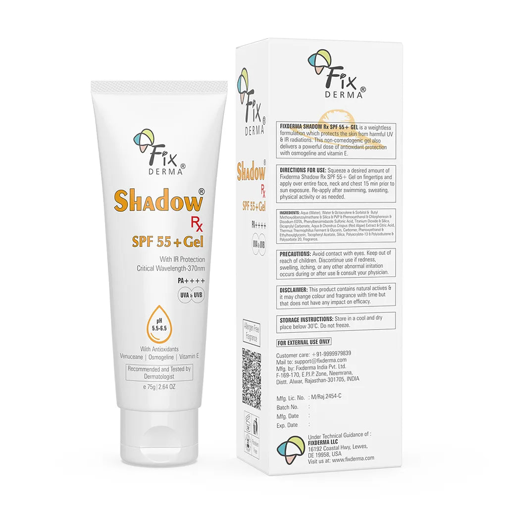 Fixderma Shadow Rx SPF 55+ Gel - 75 gms