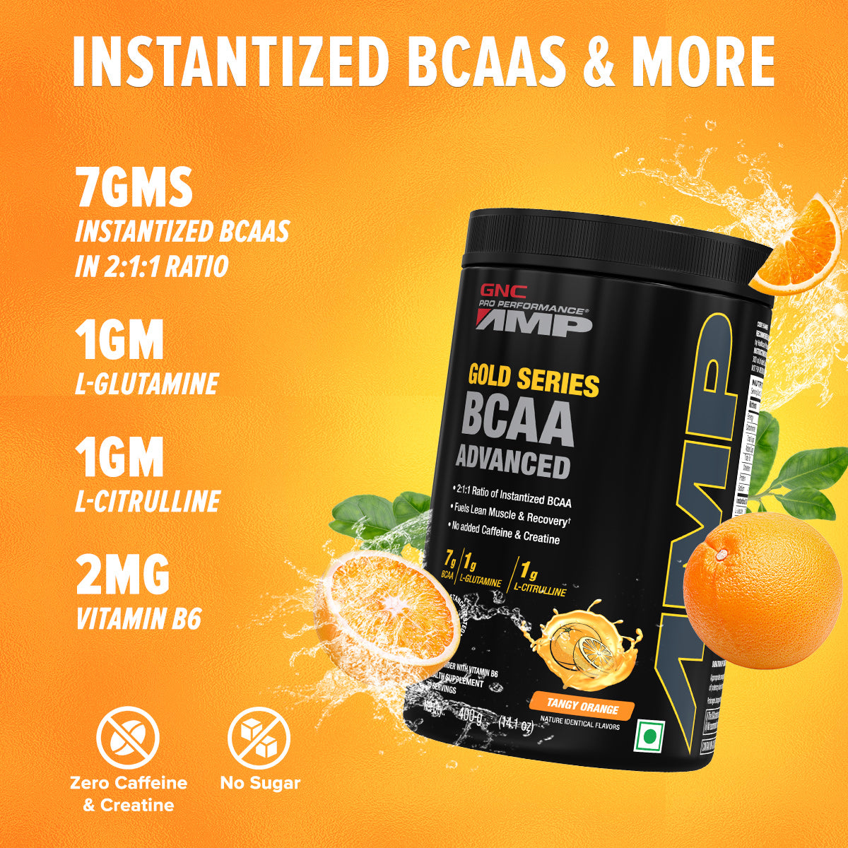 GNC AMP Gold Series BCAA Advanced  Fuels Lean Muscle Strength & Recovery