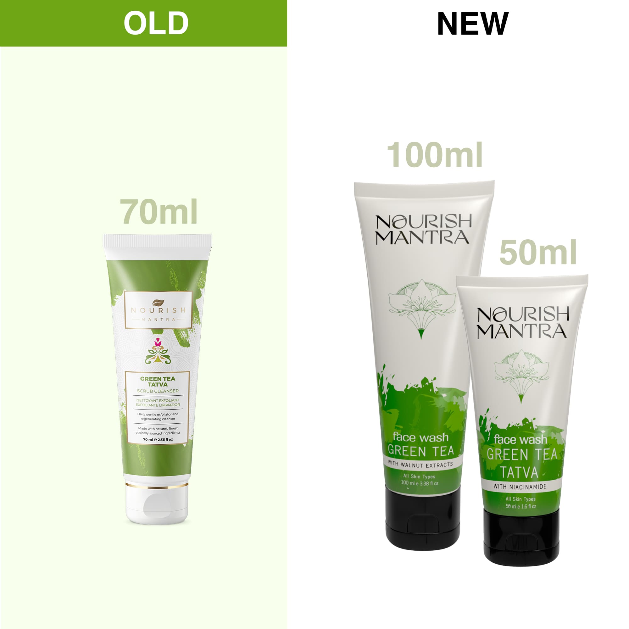 Nourish Mantra Green Tea Face Wash - 50 ml