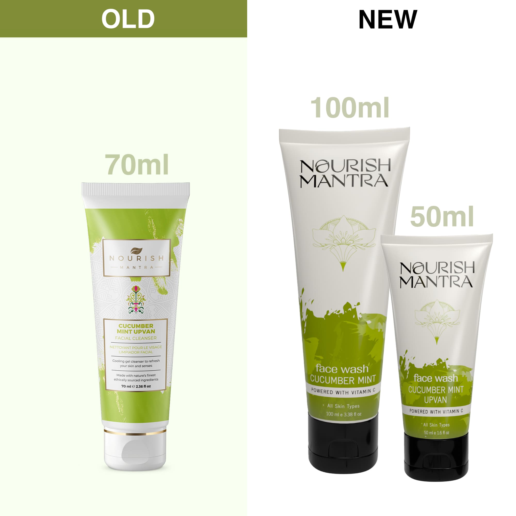 Nourish Mantra Cucumber Mint Face Wash - 50 ml