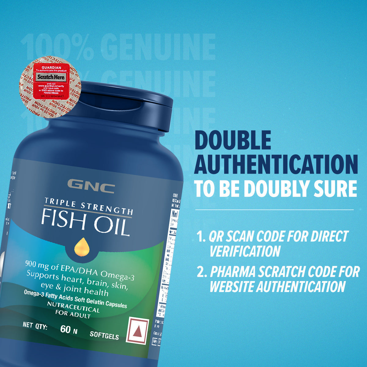GNC Fish Oil Omega3 Capsules