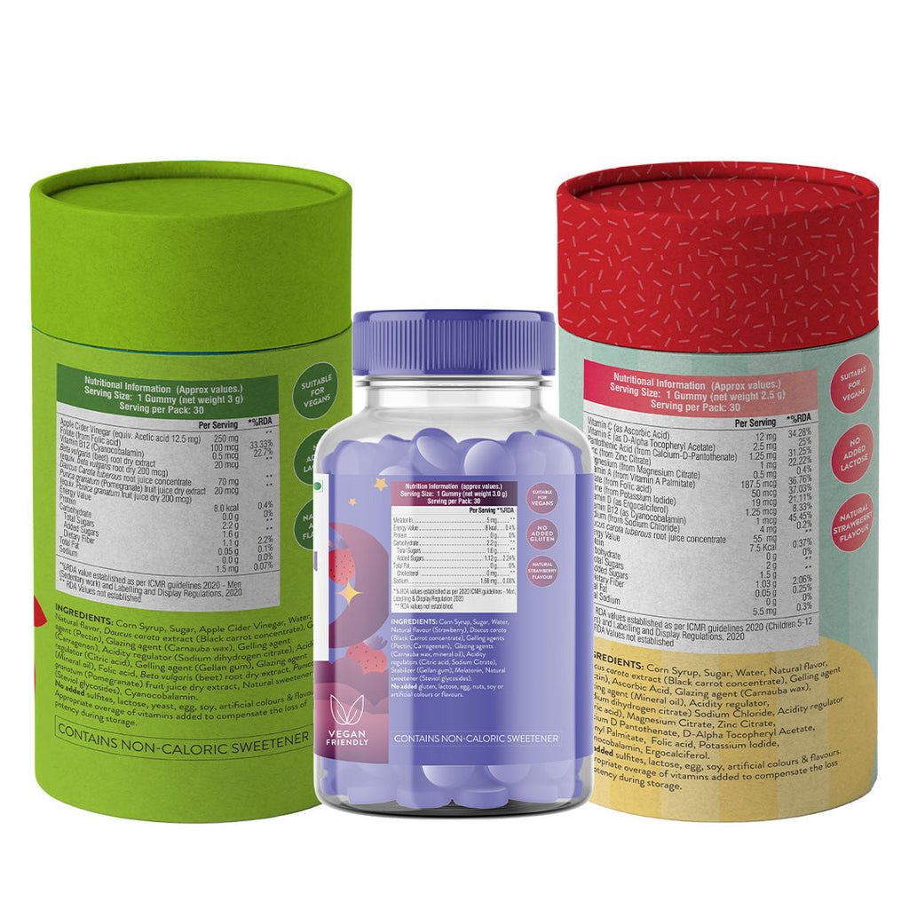 Swisse Kids Multivitamin, Apple Cider Vinegar Gummies  Combo