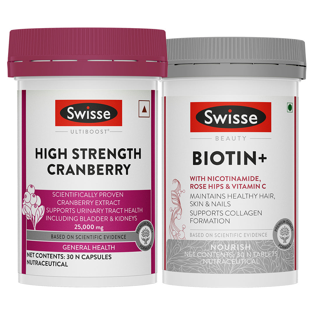 Swisse Cranberry and Beauty Hair & Skin Nutrition Combo