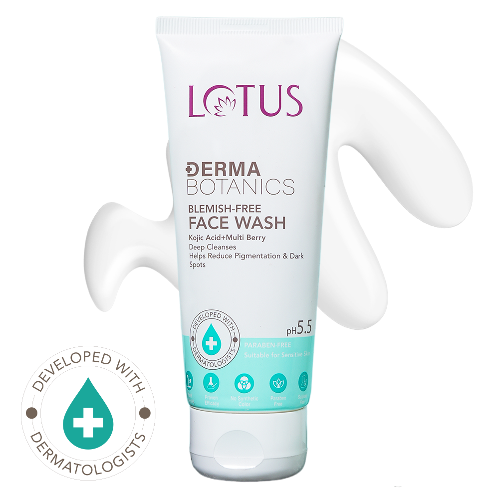 Lotus DermaBotanics Kojic Acid + Multi Berry Blemish Free Facewash - 100 gms