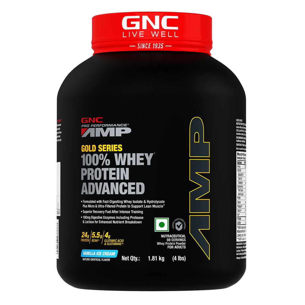 GNC AMP Gold Series 100% Whey Protein Advanced
