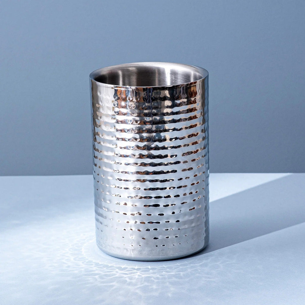 Nestroots Silver Wine Cooler Chiller Double Walled for Sophisticated Cocktails