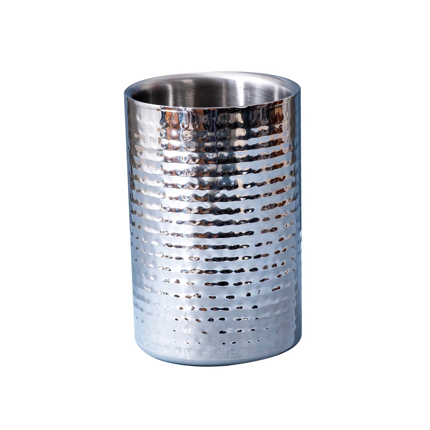 Nestroots Silver Wine Cooler Chiller Double Walled for Sophisticated Cocktails