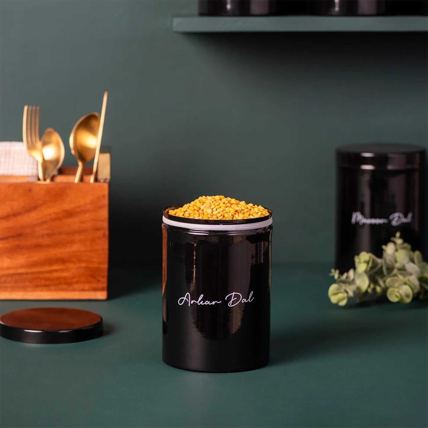 Nestroots Jars Canister Set of 8 for Daals and Pulses Kitchen Storage