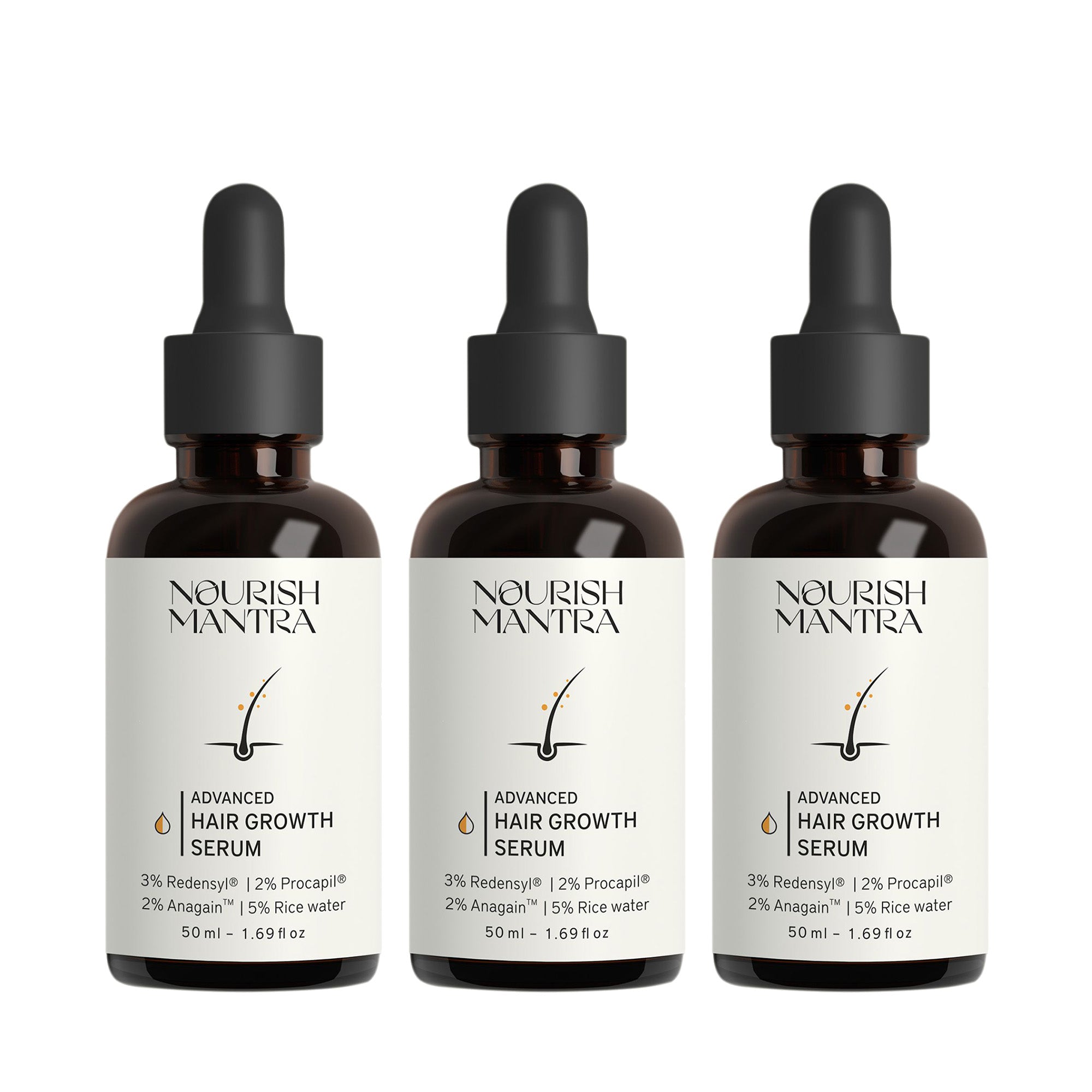 Nourish Mantra Advanced Hair Growth Serum - 50 ml (Pack of 3)