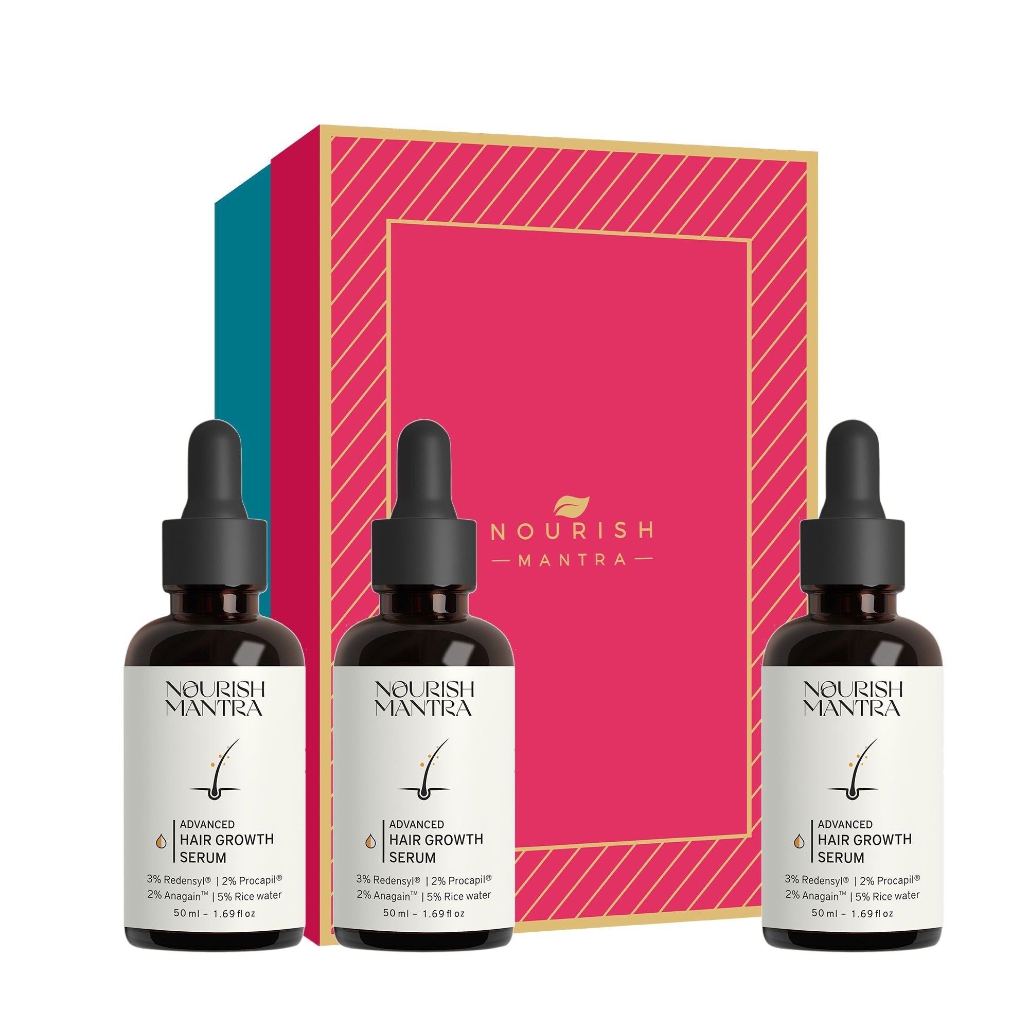 Nourish Mantra Advanced Hair Growth Serum - 50 ml (Pack of 3)