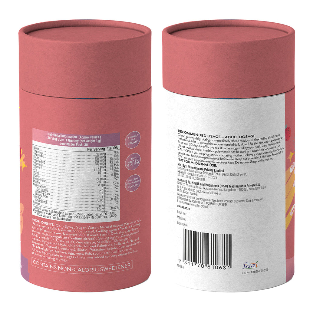 SwisseMe Biotin Gummies - 30 Gummies