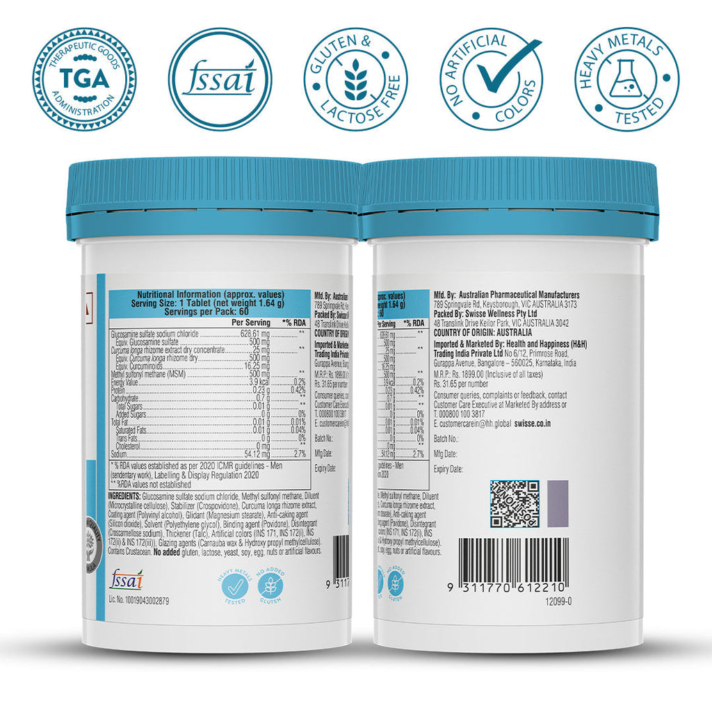Swisse Glucosamine Sulfate+ - 60 Tablets