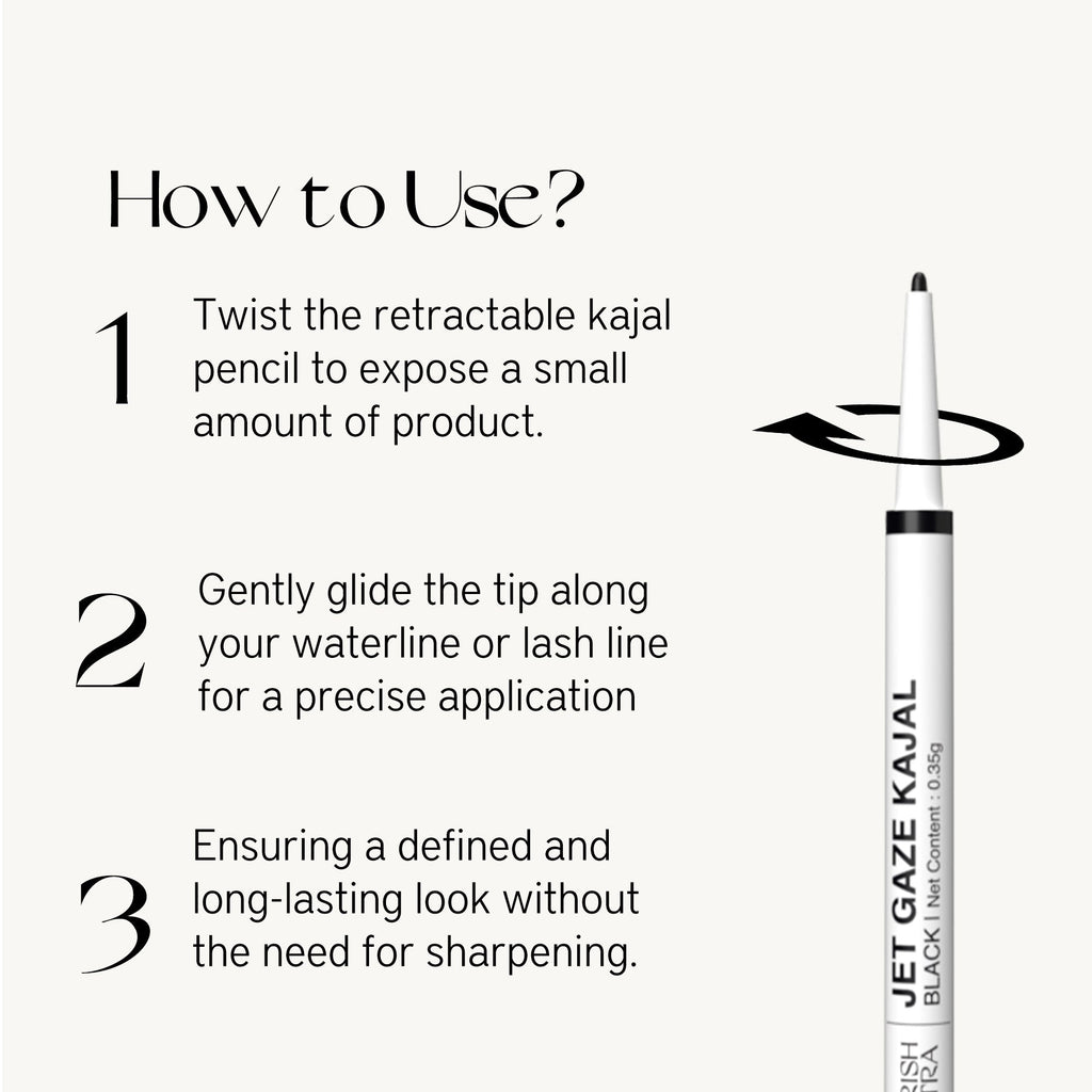 Nourish Mantra Jet Gaze Eye Kajal (Blue) - 0.35 gms