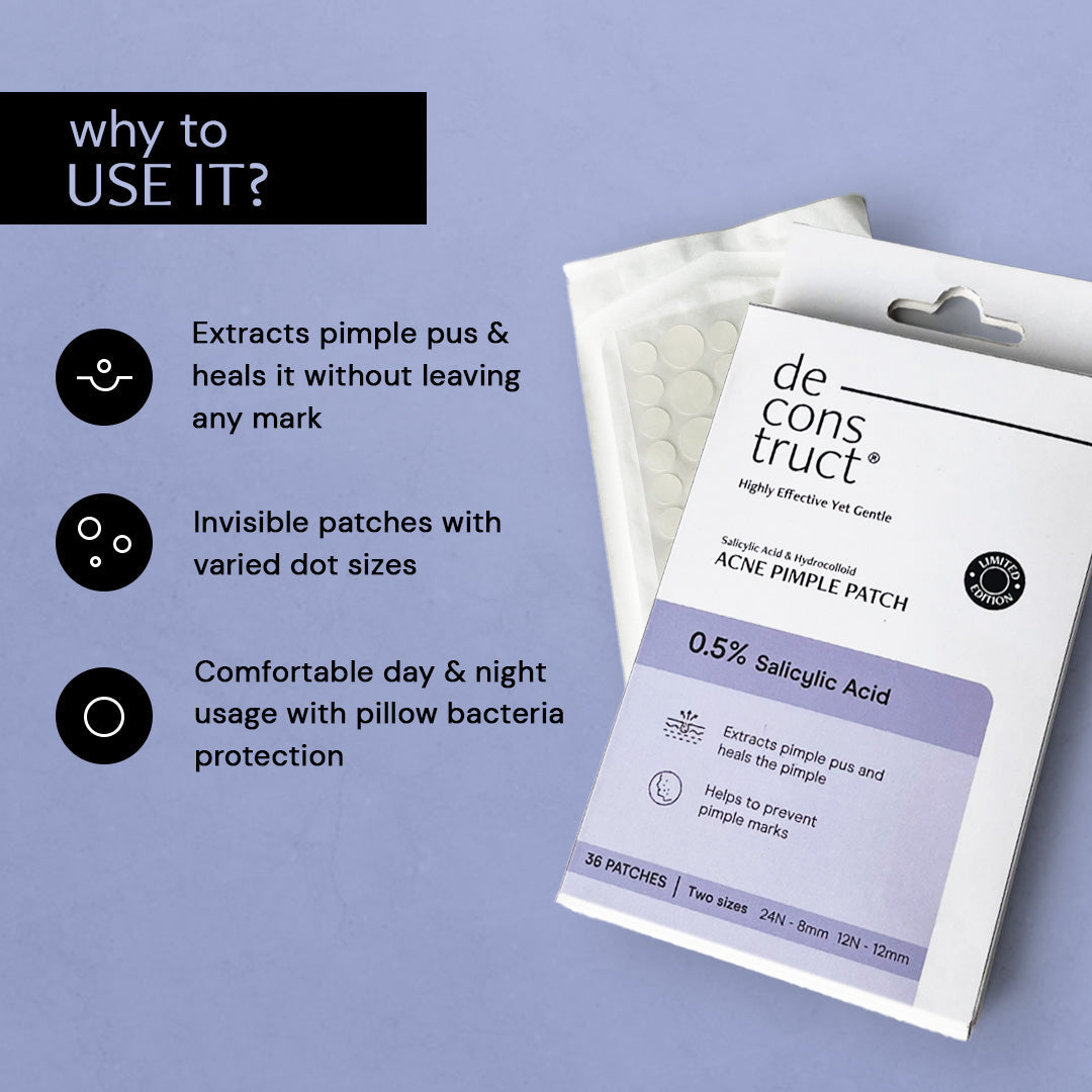 Deconstruct Salicylic acid & Hydrocolloid Acne Pimple Patches - 36