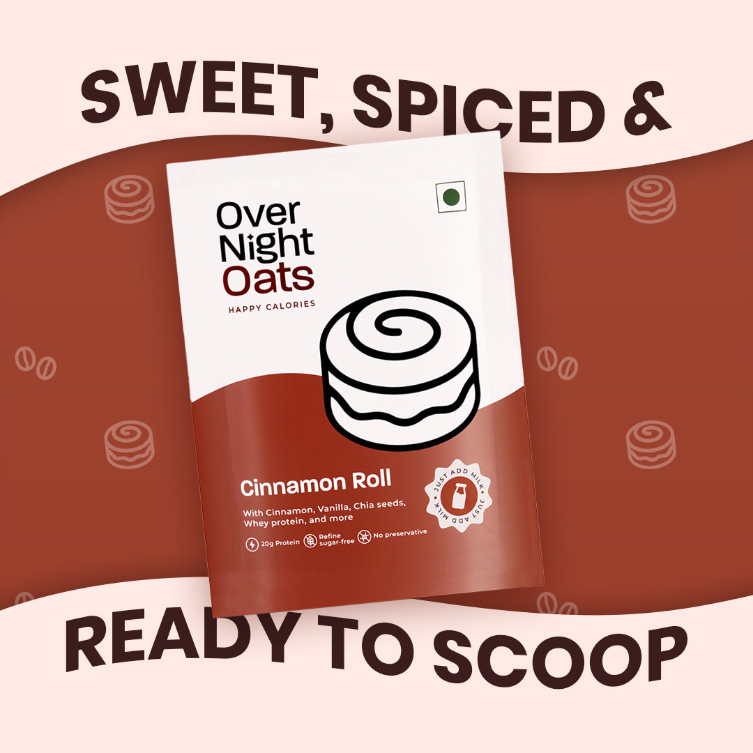 OverNightOats Cinnamon Roll