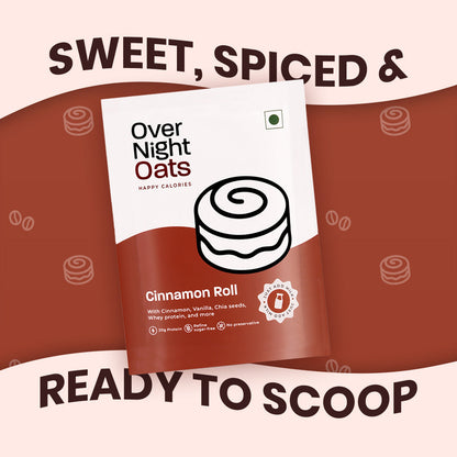 OverNightOats Cinnamon Roll