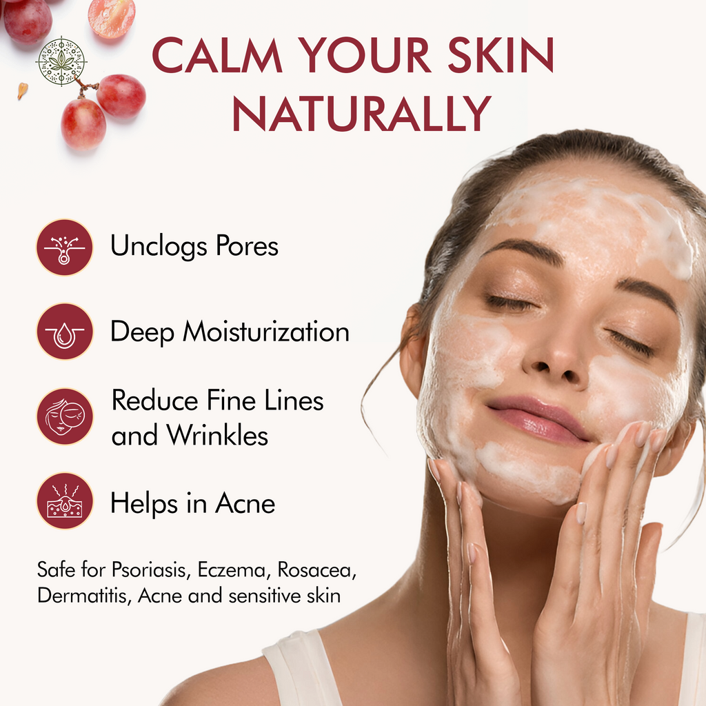 Vedicdrem Red Vine Deep Facial Cleanser With Witch Hazel Extract - 100 Ml