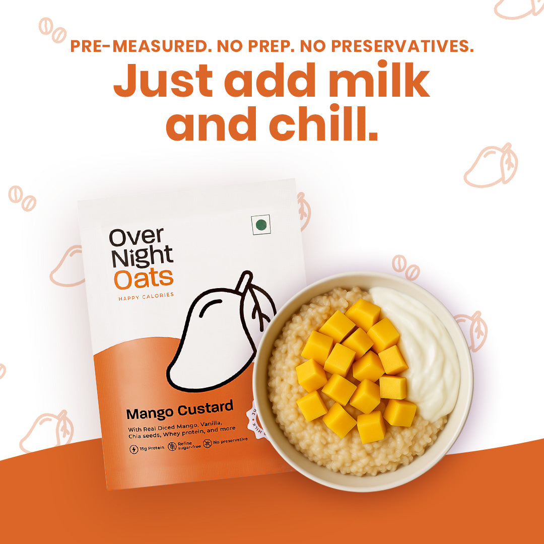 OverNightOats Mango Custard