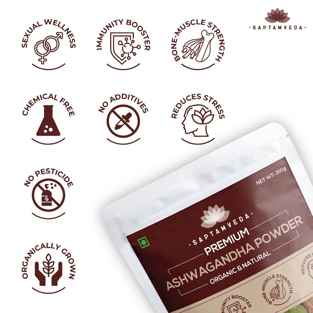 Saptamveda Ashwagandha Herbal Powder & Organic Amla Powder Combo