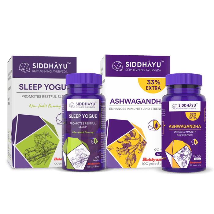 Siddhyu Ashwagandha And Sleep Yogue  Tablets Combo