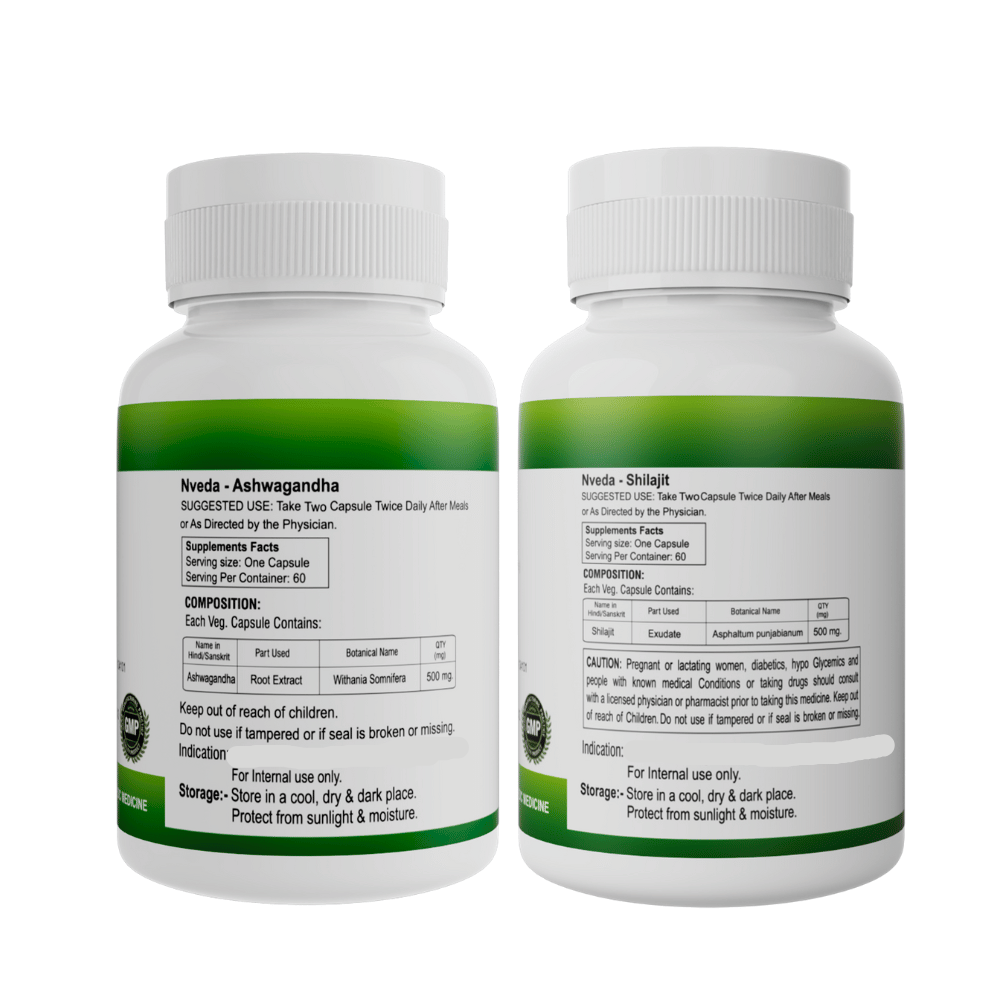 Nveda Combo Pack of Ashwagandha and SJ