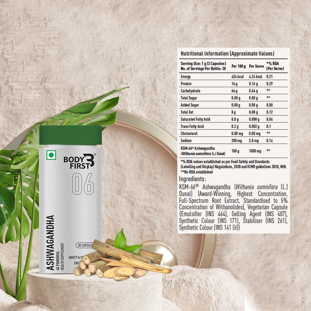 Body first KSM 66 Ashwagandha 500mg - 60 tabs