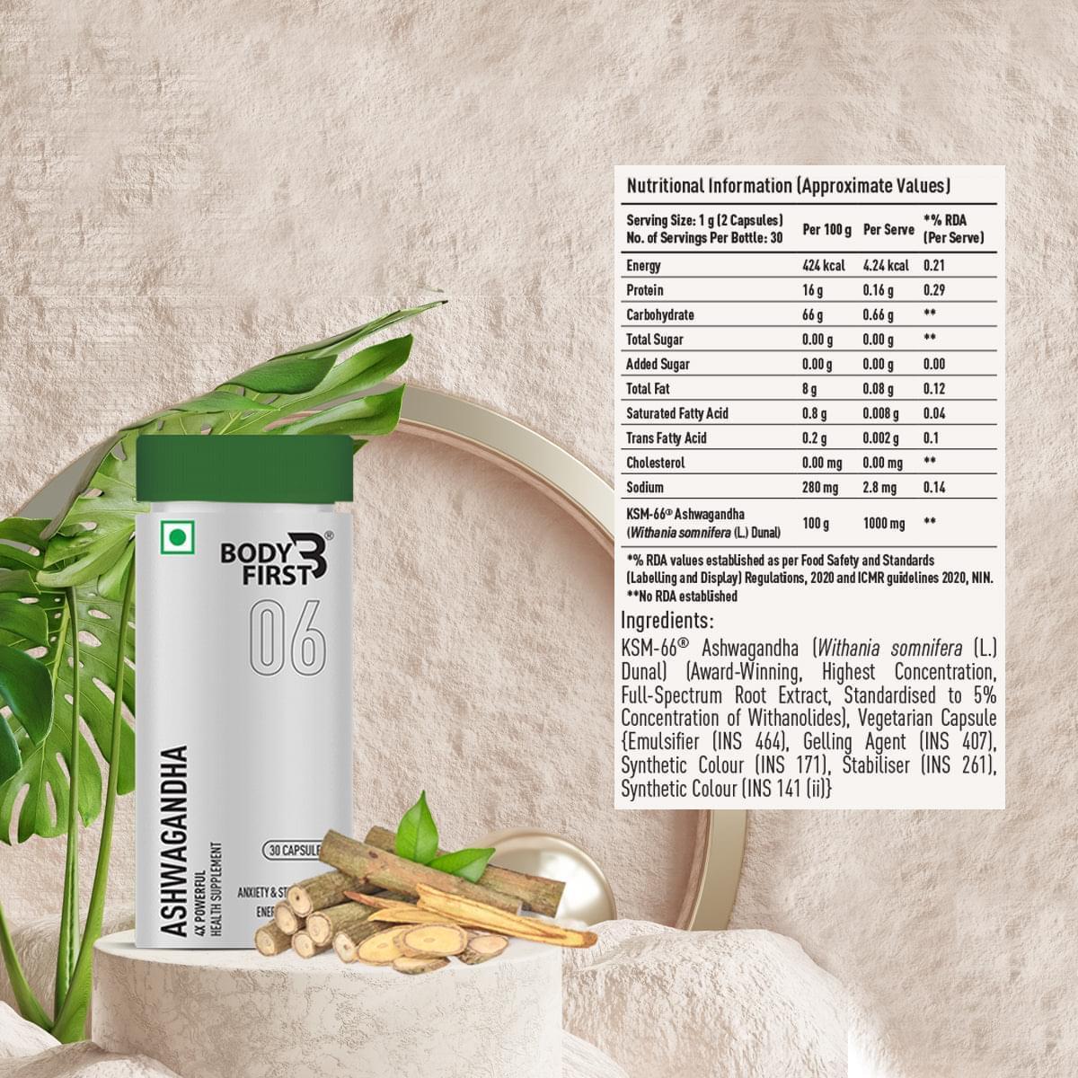 Body first KSM 66 Ashwagandha 500mg - 60 tabs