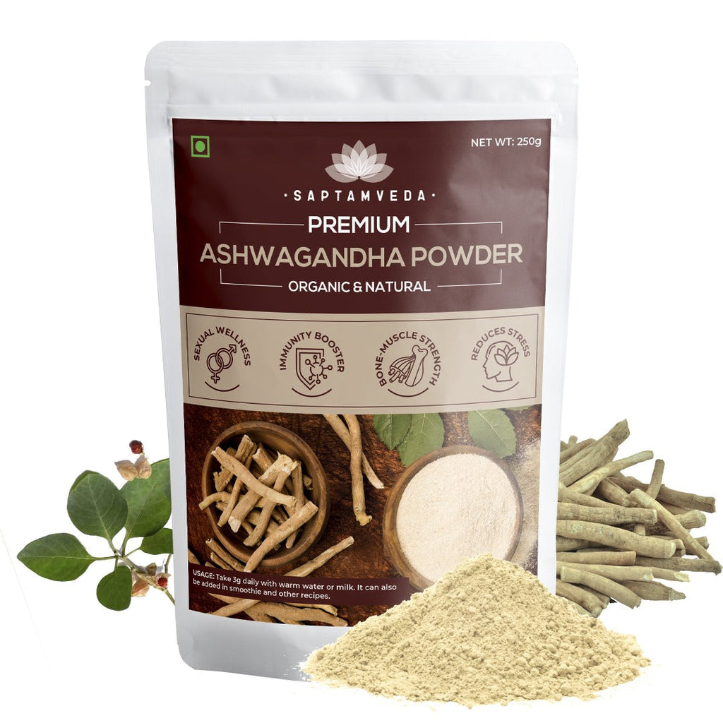 Saptamveda Organic Ashwagandha Powder - 250 gms