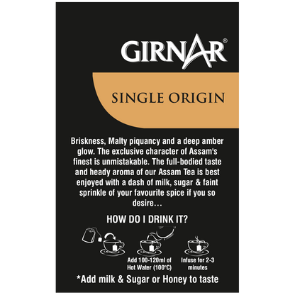 Girnar Single Origin Black Tea Bags - Assam Tea