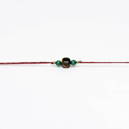 Indianvibez Bodh Protector Real Crystal Stone Rakhi