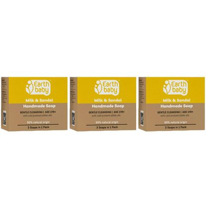 Earthbaby Natural Handmade Milk & Sandal Bath Soap