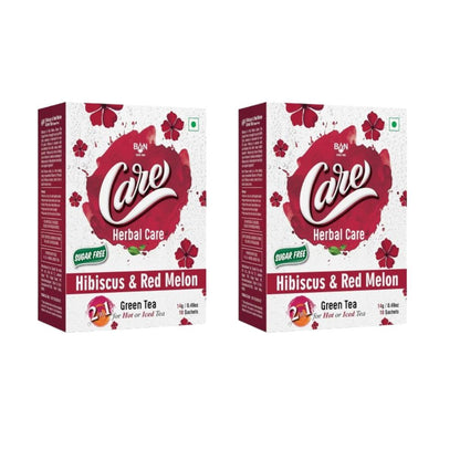 Care Hibiscus & Red Melon Sugar Free Green Tea Sachets