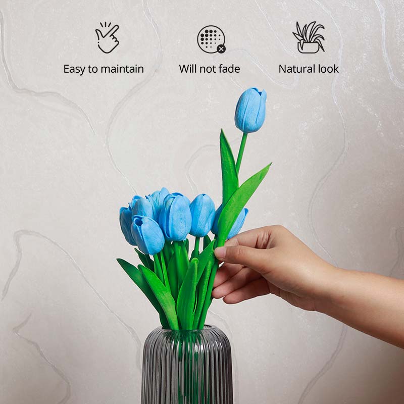 The Lisse | Artificial Tulips Pack of 10 flowers