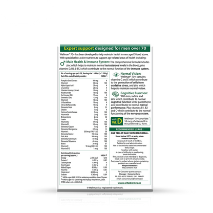 Vitabiotics Wellman 70+ - 30 tabs