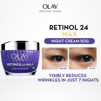 Olay Retinol Kit For Overnight Repair, Anti-Ageing Night Cream With Cleanser