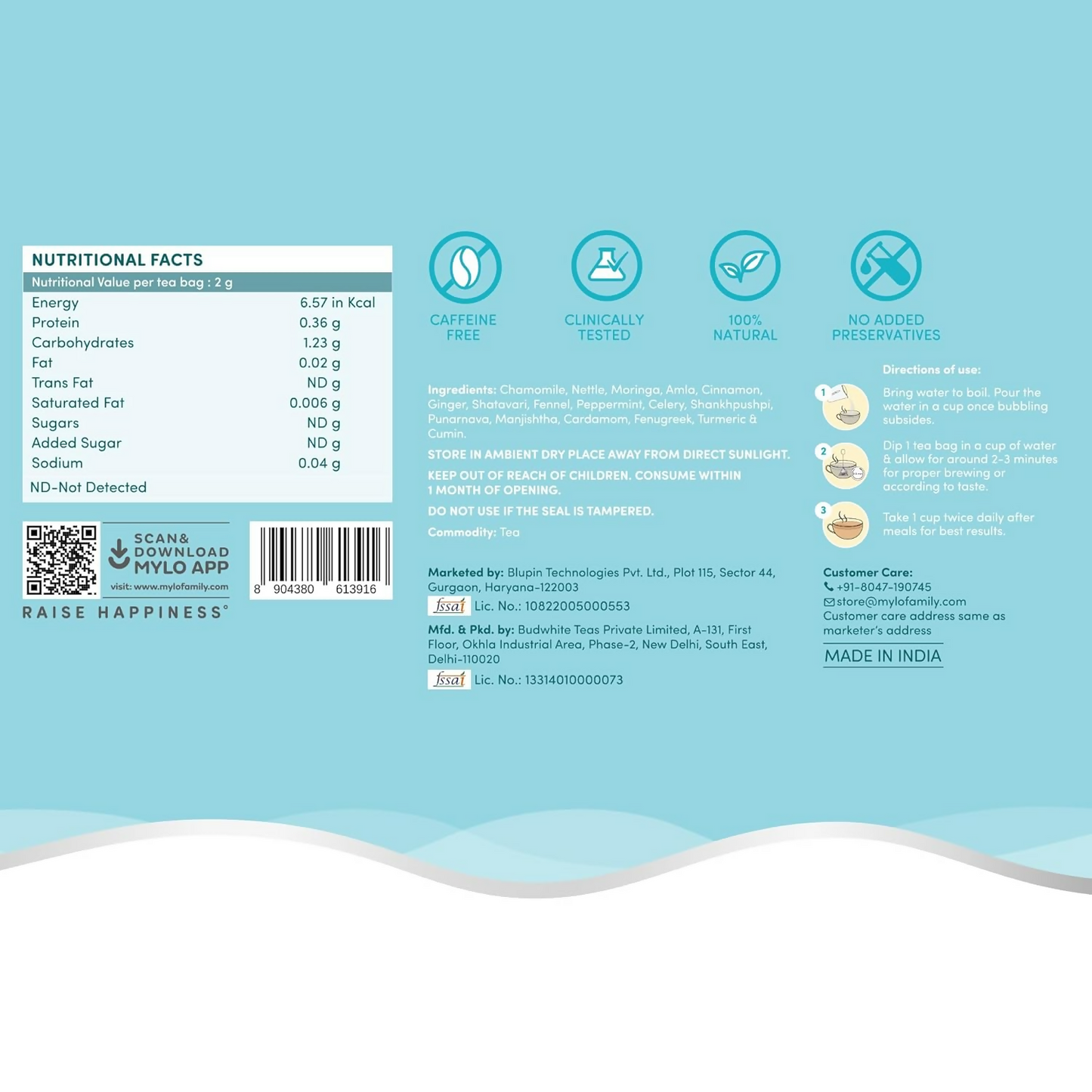 Mylo Care 100% Natural PCOS & PCOD Tea - 30 Tea Bag