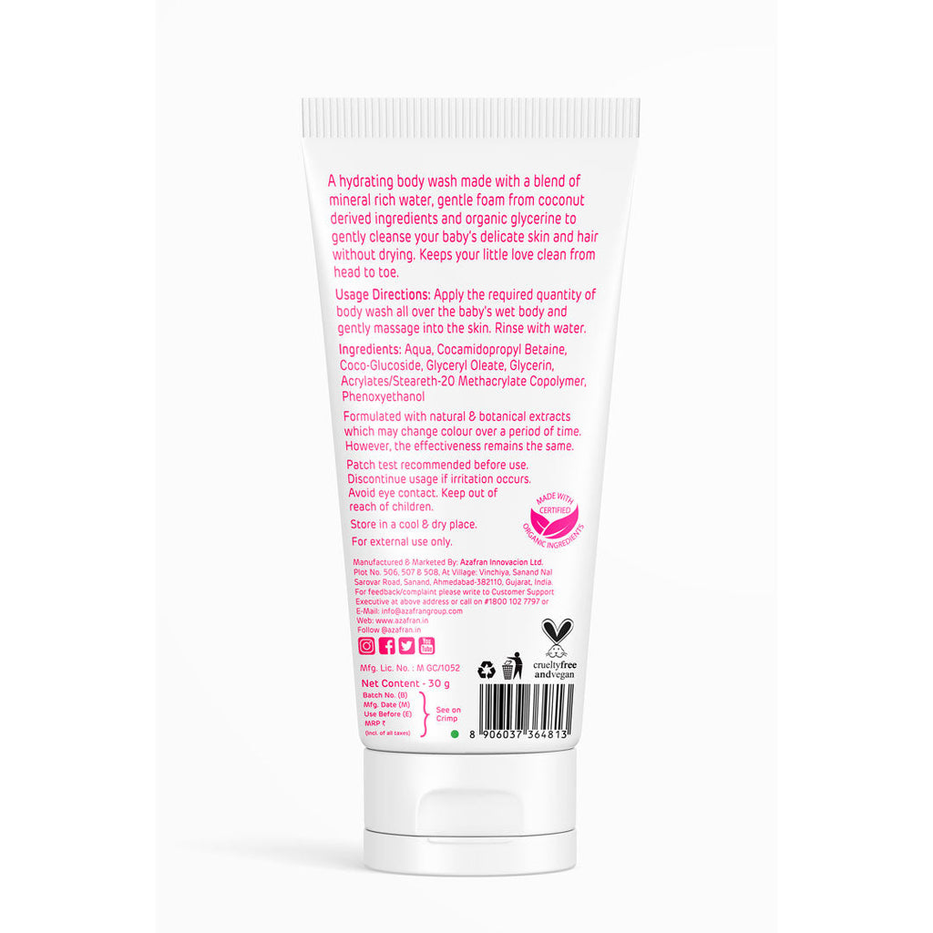 Azafran Baby Gentle Body Wash & Shampoo - 50 gms