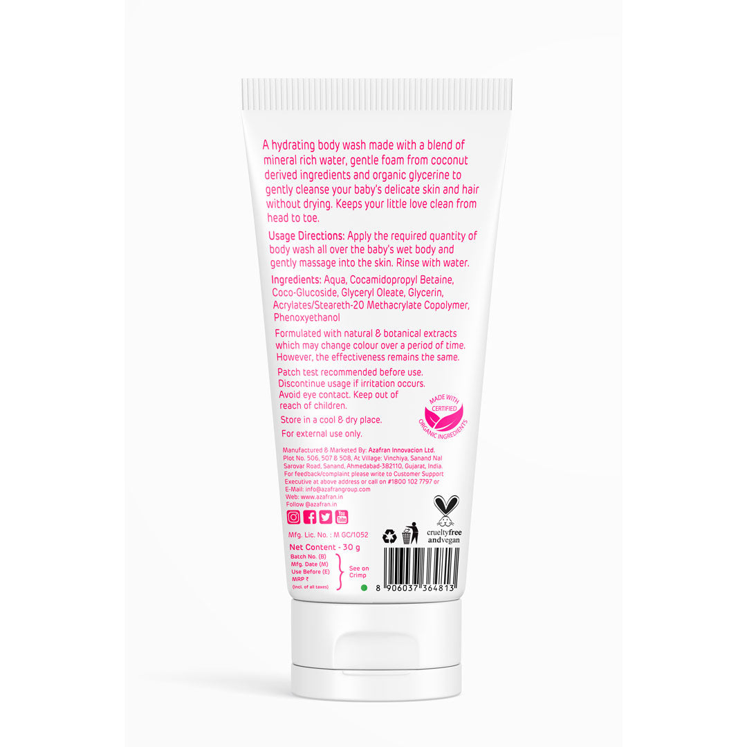 Azafran Baby Gentle Body Wash & Shampoo - 50 gms