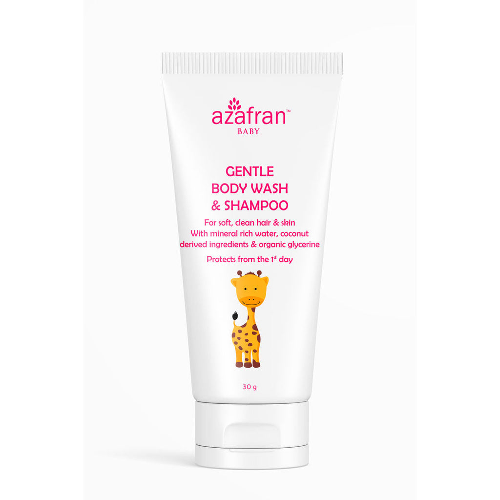 Azafran Baby Gentle Body Wash & Shampoo - 50 gms
