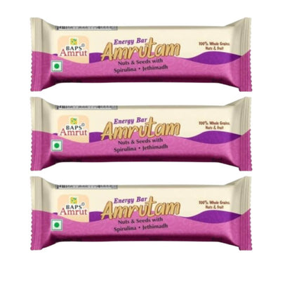 Baps Amrut Energy Bar Amrutam (Nuts & Seeds With Spirulina , Jethimadh)