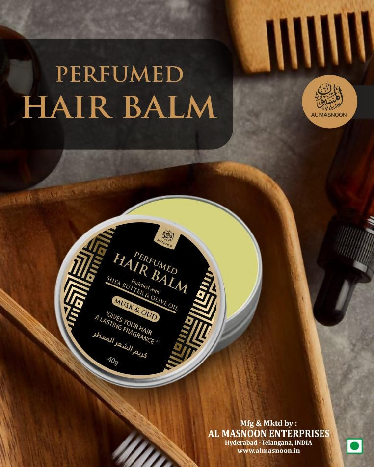 Al Masnoon Perfumed Hair Balm with Shea Butter & Olive Oil